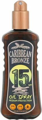 Caribbean Bronze oil spray SPF 15 - Bruin - Olie - 200 ml - Zonnebrand - Tanning - Zonnen - Tan - bruin worden