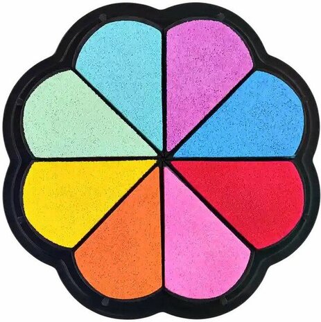 moeilijk Bevestiging Speel Inkpad - Rainbow inkpad - Regenboog - 8 kleuren - Stempelkussen - Rond -  Red Hart | All You Need Is Low Prices