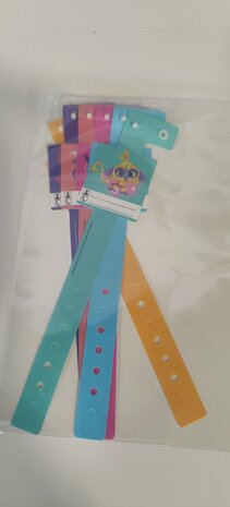 Naambandjes Shimmer &amp; Shine - Armband -  Multicolor - 6 stuks - Bracelet  - kindveiligheid - child safety / SOS Bandjes / Identity Bracelet
