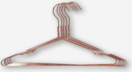 Kledinghanger DIVINE - Brons - Set van 5 - Mode - Fashion - Trendy - Swirl - Hanger - Kleding - Kapstok Hanger