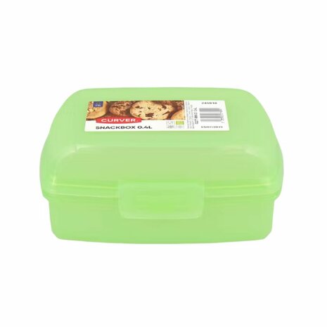 Curver snackbox - Groen / Transparant - Kunststof - 0,4 ml - Set van 2 - Bakje - Vershoudbakjes - Vershoudbox - Lunch - Snack