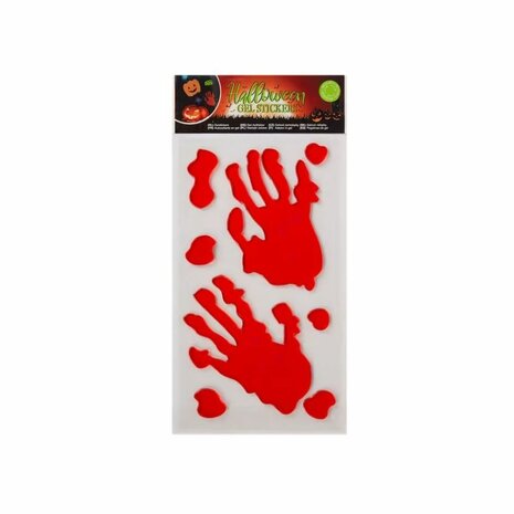 Gel raamstickers Halloween - Rood - Gel - Herbruikbaar - Halloween 