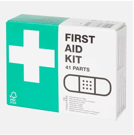 41-delige First Aid Kit - Verbandset - Verbandtrommel - Verbanddoos Geschikt voor Huis Auto Camping en Boot