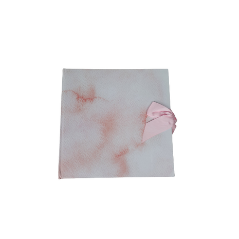 Fotoalbum met roze strik - Wit / Roze - Karton / Papier - 24,5 x 24,5 cm - Fotoboek - Knutselen - DIY