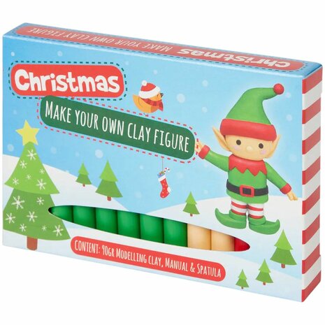 Kerst elf klei figuur - Multicolor - Klei - Assorti - Kerst - Kerstmis - Winter - Kerstman - Elf 2