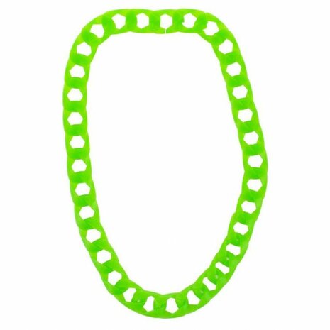 Feest ketting - Neon groen - Kunststof - 80 cm lengte - Feest - Kinderfeestje - Party