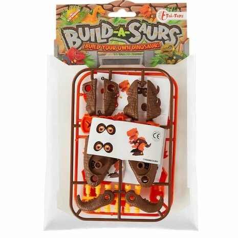 Zelfgemaakte dinosaurus - Groen / multicolor - Kunststof - set van 1 - assorti - speelgoed - cadeau - Build a saurs - Build you