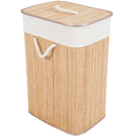 Luxe wasmand CHASE - Bruin - Bamboe - 29 x 39 x 57 cm - Laundry Basket