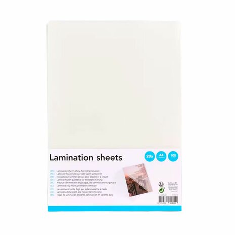 Lamineer papier - Transparant - Kunststof - A4 - 20 Stuks - Lamineren - Kantoor - School 