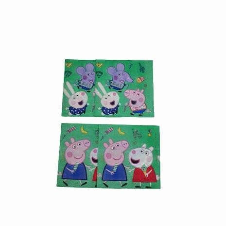 Peppa pig servetten - Multicolor - 33 x 33 cm - 30 stuks - 2-Laags - Jarig - Feest - Verjaardag - Peppa - George