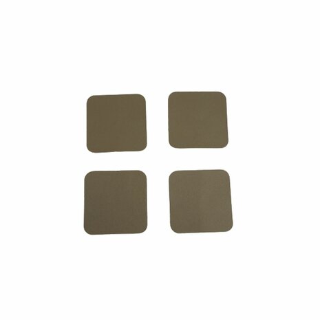 luxe onderzetter STARK - Goud - Kunstleder - vierkant - 10 x 10 cm - Set van 4 1