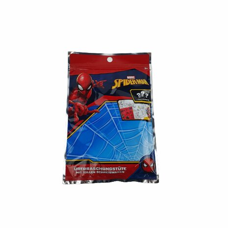 Spider-Man verrassing schrijfwaren set - Blauw / Rood - Kunststof - Back To School - School - Schoolbenodigdheden - Campus - Ba