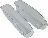Koelkast soorteerbak MORAX - Transparant - Kunststof - 7,5 x 33 cm - Maat S - Set van 2 - Opbergbak - Bak - Koelkast2