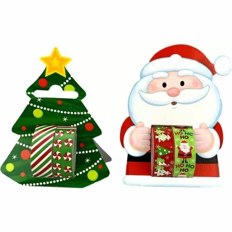 Washi tape - Set van 2 - Kerstman en Kerstboom - Multicolor