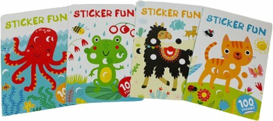 Stickerboek - Sticker fun - Dieren - 100 stickers - Spelen - Multicolor - Assorti