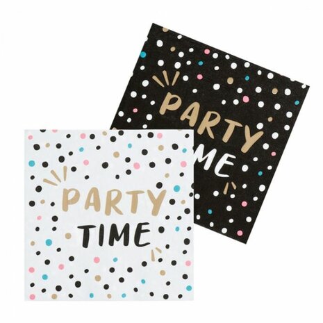 Party set met borden, bekers en servetten - Karton / Papier - Multicolor - Ø23 cm - Feest - Party time - verjaardag