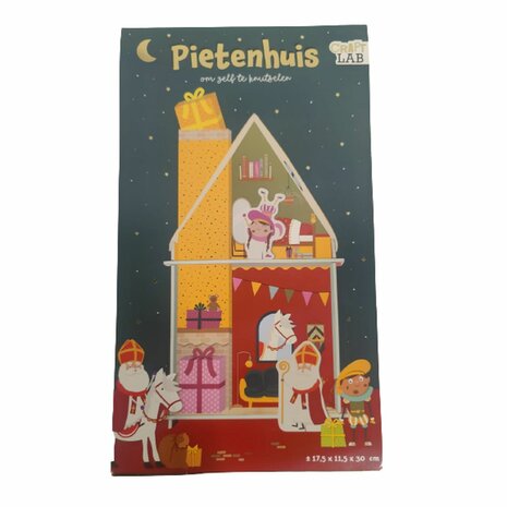 Pietenhuis maken - Multicolor - Karton - Knutselen - Bouwset - Sinterklaas -  Inpakken - Kinderen - Jarig - Feestje - Cadeau - 