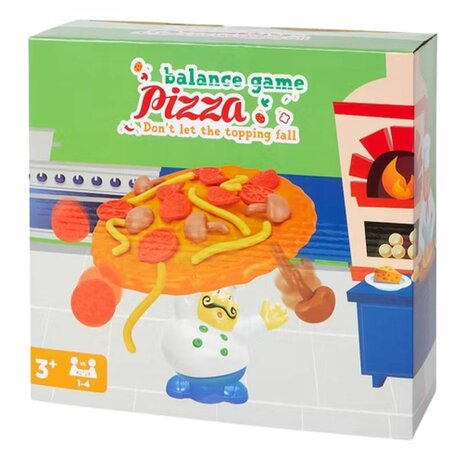 Balans Spel Pizza - 3 + - 1 tot 4 Spelers - Spelletje - Spellen - Familie spel - Pizza maken - Pizza spel - Cadeau - Cadeau tip 