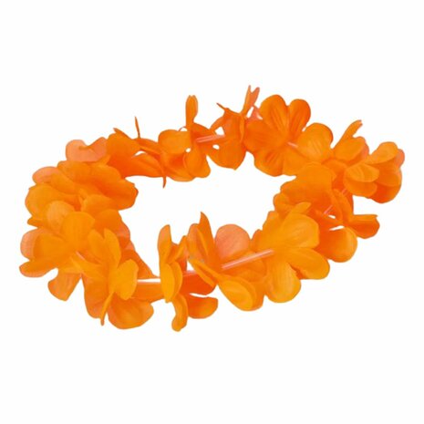 Bloemenkrans - Oranje - Polyester - One size - Accessoires - Haaraccessoire - Haar - Koningsdag - WK - EK 