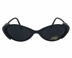 Zonnebril TRENDY - Sjieke Bril - UV 400 - Zilver / Zwart - Moderne Look - Zwarte Glazen