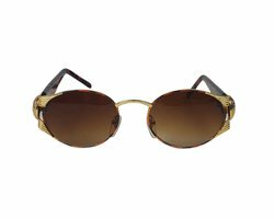 Zonnebril LIZZY - UV 400 - Goud / Bruin - Trendy bril met gouden look - Normaal Model - Shades - Unisex