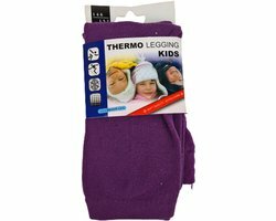 Thermo legging - Paars - Polyester / Spandex - maat 146/152 - kinderen
