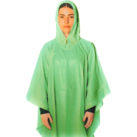 Regenponcho - Groen - Polyester - One Size - Regen - Poncho