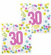 Boland 30 Servetten - Multicolor - Party - Feest - Verjaardag - Jarig - 12 Servetten