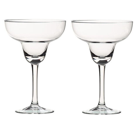 Margarita glazen - Transparant - Glas - 30 cl - 2 Stuks - Glas - Drinken - Cocktails - Borrel - Feest - aanmaakblokjes
