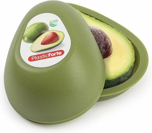 Plastic Forte - Groen - Avocado bewaarbakje - vershoudbakje - vershouder - opbergbox