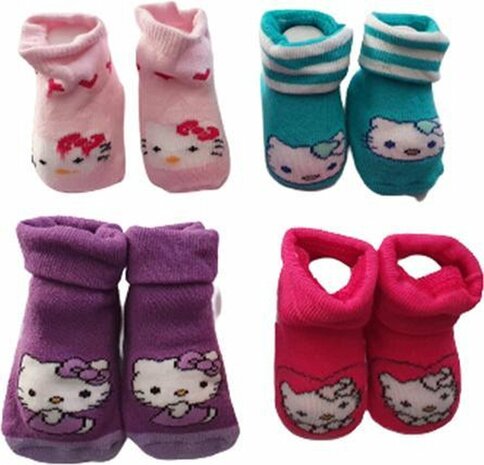 Hello Kitty Babysokken - Baby Sokken - Newborn - Sokjes - Babysokjes - Babysokken - 0 - 6 Maanden - Set van 2 - Assorti - Kerst