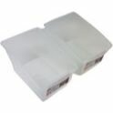Sorteerbakken voor kast of koelkast - Transparant - Kunststof - 24 x 15 x 15 cm - Set van 2 - Bakken - Sorteren - Opslag