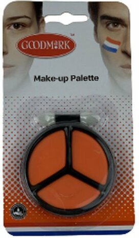 Make-up palette schmink - Oranje - Kunststof / Schmink - 3 x 1,4 Gram - Koningsdag - WK - EK - Bevrijdingsdag