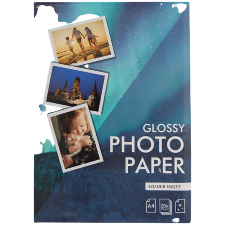 Glossy Fotopapier A 4 - 20 x - 210 g/m 2 - Fotopapier Glanzend