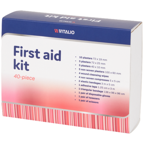 40-delige First Aid Kit - Verbandset - Verbandtrommel - Verbanddoos Geschikt voor Huis Auto Camping en Boot 1