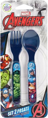 Marvel Avengers - 2-delig bestek van hard plastic