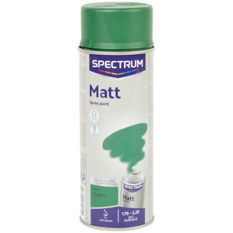 Spectrum matte spuitverf groen - Set van 2 flessen