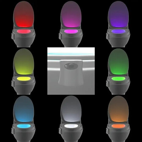 DISCO POTTY - Led lamp met bewegingssensor voor de WC / Toilet - Multicolor - Kunststof3