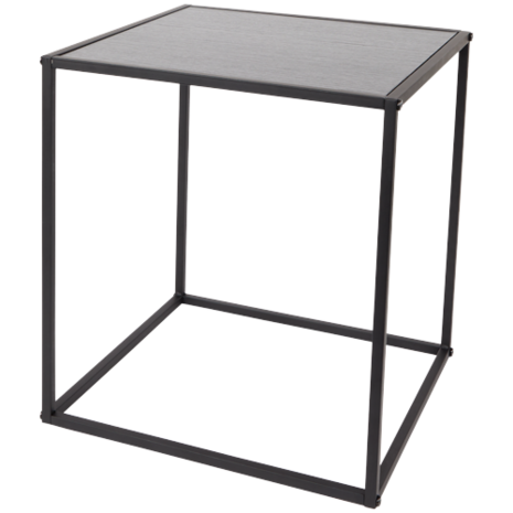 Industri&euml;le bijzettafel HAWK - Zwart - Metaal - 38 x 42,5 cm - Metal Side Table