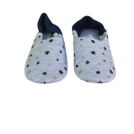 Pantoffels Laag Model Met Sterretjes - Blauw / Grijs - Maat 41/42 -2