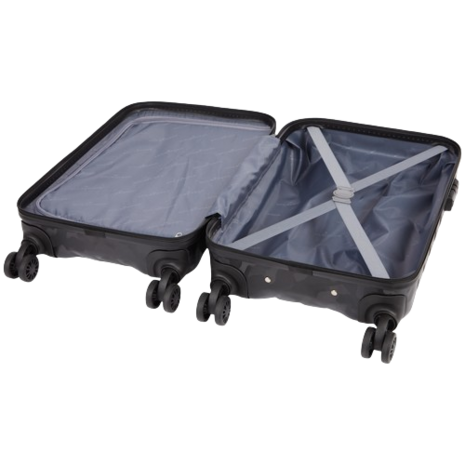 Spilbergen koffer met camo print - Zwart - 33 liter - 34 x 20 x 57 cm - Trolley - Handbagage1