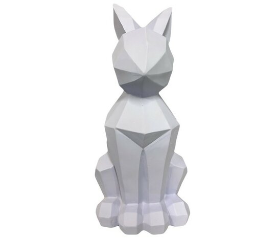 Trendy 3 D Haas Paars - Art Sculptuur - Standbeeld -  22 x10 cm - Geometrische vorm Rabbit -  konijnenbeeldhouwwerk