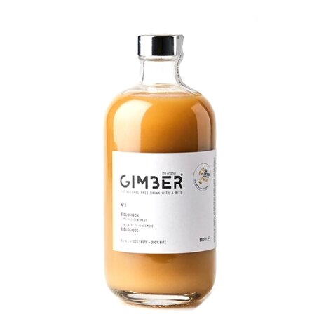 GIMBER N&deg;1 Original - Fles 500 ml - Biologisch gemberconcentraat met citroen, kruiden &amp; specerijen - Alcoholvrij - Pitti