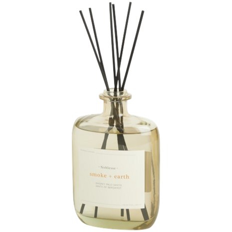 Luxe Geurstokjes EDWARD XL  Smoke + Earth - Geel - Glas - 400 ml - Diffuser