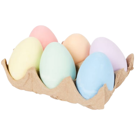 Paasei Stoepkrijt - Multicolor - 6 Eieren - Pasen - Krijt - Sidewal chalk 1