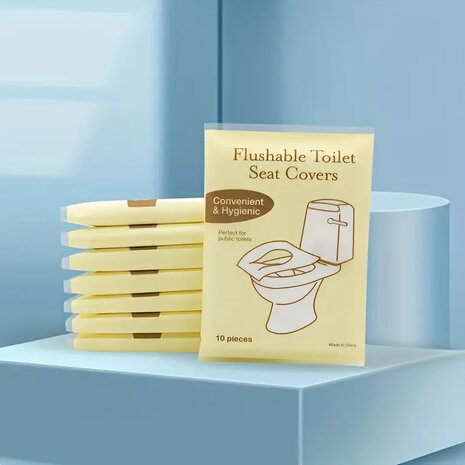 To Go WC Bril doekjes XL  - Toiletseat Cover - Wit - Papier - 10 Stuks - Makkelijk we te spoelen 2