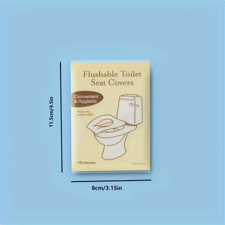  To Go WC Bril doekjes XL  - Toiletseat Cover - Wit - Papier - 10 Stuks - Makkelijk we te spoelen 3