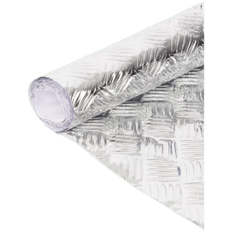 Zelfklevende decoratieve folie - Zilver - Traanplaat motief - Papier - 45 cm x 1.5 m - Set van 2 2