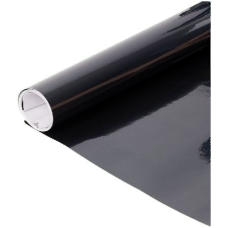  Zelfklevende decoratieve folie - Glanzend Zwart - Papier - 45 cm x 1.5 m - Set van 2 1