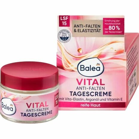 Balea Anti-rimpel gezichtscrème Vital, 50 ml - Roze  1